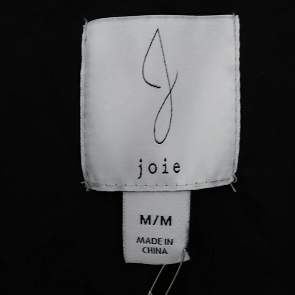 NEW Joie Faux Leather Lined Two Button Black Jacket Medium - Picture 2 of 14